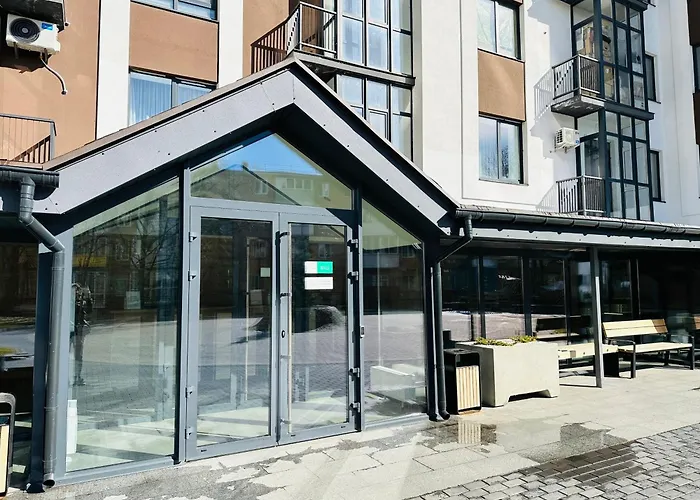 Modern Apartments With A Coffee Machine In The City Center, A View Of The City